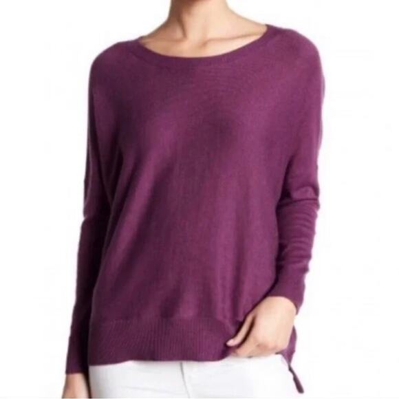 Eileen Fisher Plum Purple Round Neck Pullover Sweater XXS - Picture 1 of 6